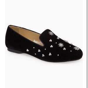 Birdies | The Starling Flat | Black Velvet with crystal embellishments